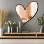 Wallity Ozgl517 Espejo Decorativo Oro Rosa PLEXIGLASS EVA 43 x 48 cm